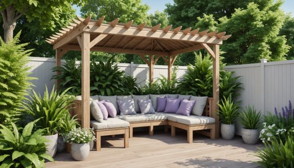 Créez un coin de paradis dans votre jardin avec un abri en bois et composite